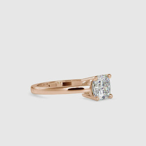 Cushion Cut Lab-Grown Diamond Four Prong Solitaire Ring