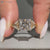 Nature inspired princess cut diamond ring.