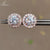 Lab Diamond Stud Earrings, 1.97 TCW Round Brilliant Cut E/VS Lab Created Diamond Wedding Earrings