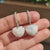 Heart Shape Moon Stone Dangle Drop Earrings