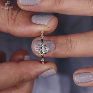 Oval Lab-Grown Diamond Hidden Halo Classic Ring 1 - 2 CT