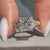 Vintage princess cut diamond ring with milgrain details.