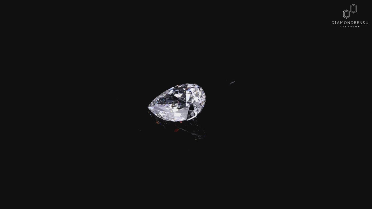 1.01 CT Pear Cut Lab Created Diamond, DE/VS Lab Diamond for Engagement Ring