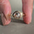 Round rose cut diamond ring with flair shank ring
