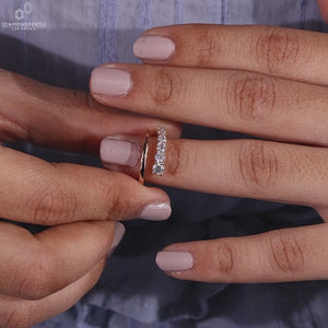 Round Lab-Grown Diamond Six Stone Ring
