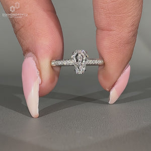 Coffin Diamond Ring The Heart Prong Cathedral Set That Stole Our Hearts.