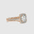 Split Shank Ring with Beautiful Halo Diamond Setting