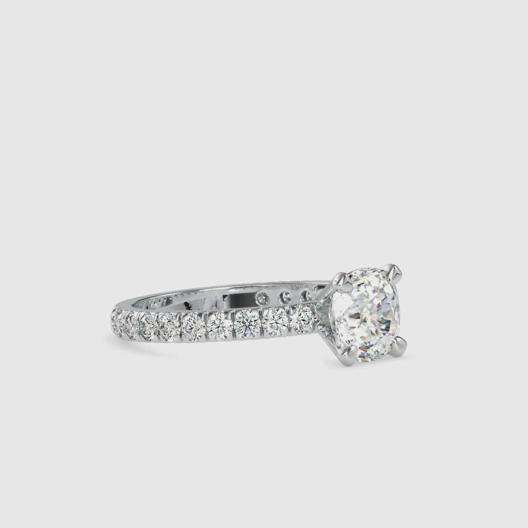 2 Carat Cushion Cut Diamond Ring