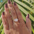 3.41 CT Radiant Pear Three Stone Moissanite Wedding Ring