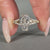 Coffin diamond ring split shank vintage design.