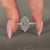 Dutch marquise diamond engagement ring in white gold ring.
