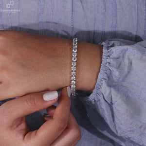 Round Lab-Grown Diamond Tennis Bracelet