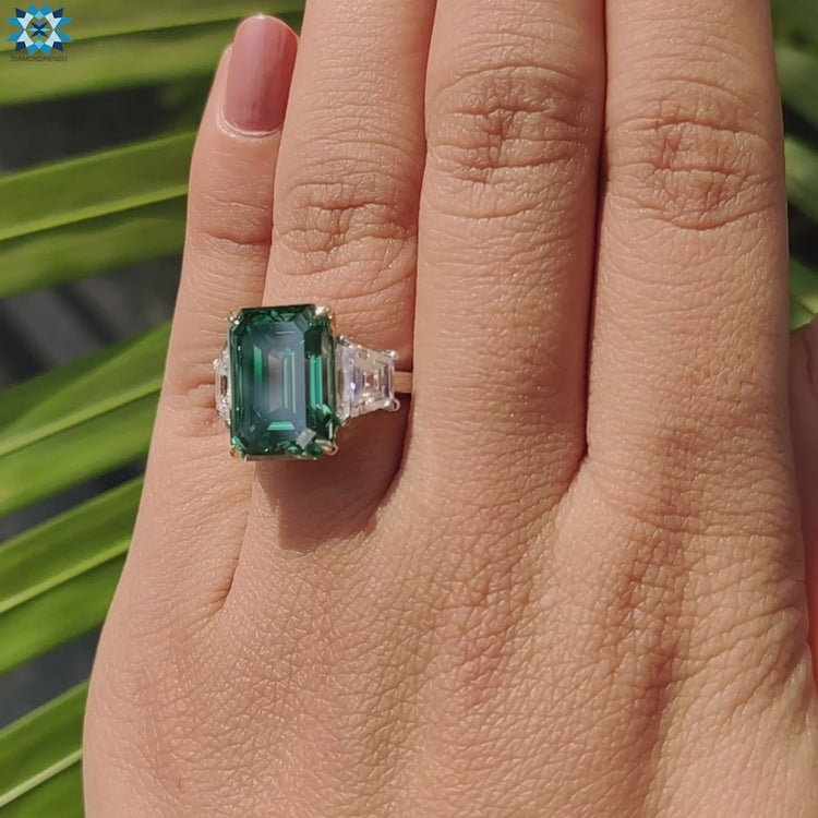 three stones engagement ring - diamondrensu