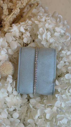 3.0 MM Round Brilliant Cut Moissanite Wedding Tennis Bracelet