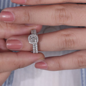 Cushion Lab-Grown Diamond Wedding Set