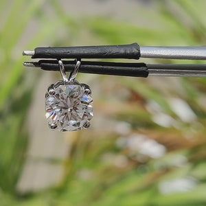 Octagon Moissanite Solitaire Pendant 2.9 CT