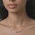 Round Lab-Grown Diamond Chevron Bar Necklace - 18k White Gold
