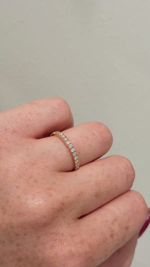 Lab-Grown Diamond Pavé Wedding Band - SIZE M.5 - 18k Rose Gold