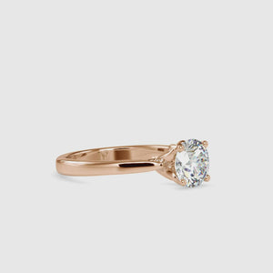 Unique Solitaire Engagement Ring With Twisted Prong
