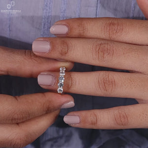 Round Brilliant Lab-Grown Diamond Five Stone Wedding Ring