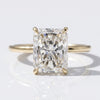 2CT Radiant Cut Hidden Halo Lab-Grown Diamond Ring - 18k Yellow Gold - Size N