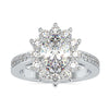 Antique Diamond Cluster Ring With Elegant Channel Setting