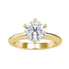 Round Solitaire Engagement Ring Classic 6 Prong Setting