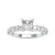 Elegant white gold princess cut diamond ring with a 4 prong setting for  maximum brilliance.