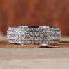 Round Brilliant Lab-Grown Four Row Men's Ring 3.7 TCW