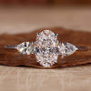 Oval Lab-Grown Diamond Three Stone Ring 1 - 2 CT