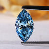 Fancy Vivid Blue Lab Grown Diamond, 1.51 CT Marquise Lab Grown Diamond
