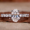 Oval Lab-Grown Diamond Hidden Halo Pavé Ring 1 - 3 CT
