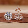 4.04 TCW Round Lab Grown Diamond Stud Earrings