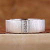 Round Cut Lab-Grown Diamond Brushed Finish 0.1 TCW Men's Ring