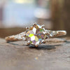 Muse 0.65 TCW Round Rose Cut Classic Moissanite Engagement Ring