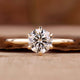 Round Cut F/VS Lab Grown Diamond Solitaire Engagement Ring