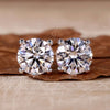 4.02 TCW Round Lab-Grown Diamond Stud Earrings