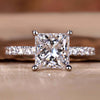 Princess Cut Lab-Grown Diamond Pavé Ring 0.5 - 3 CT