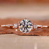 Round Brilliant Cut Lab-Grown Diamond Milgrain Setting Ring 0.5 - 2 CT