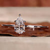 Pear Cut Lab Grown Diamond Solitaire Engagement Ring