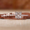 Princess Cut Lab Grown Diamond Wedding Bridal Set for Women