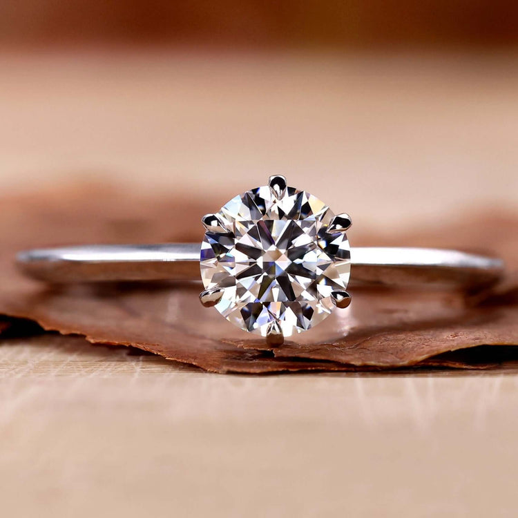 round solitaire engagement ring