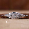 Round Brilliant Cut Lab-Grown Diamond Pavé Signet Ring 0.2 TCW