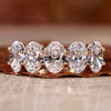 Oval Cut Five Stones Lab Grown Diamond Wedding Ring for Women