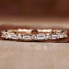 Baguette and Round Cut Lab Grown Diamond Eternity Wedding Band