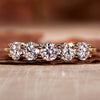 Round Lab Grown Diamond Five Stone Wedding Ring for Women