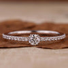 Round Brilliant Cut Lab-Grown Diamond Minimalist Pavé Ring 0.1 - 1 CT