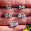 Round Moissanite Stud Earrings Gift for Wife, Mother, Daughter