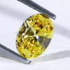 0.71 CT Fancy Yellow Oval Shaped Lab Grown Diamond, Loose Yellow Lab Diamond