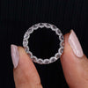 U Prong Micro Pave wedding Band, Round Lab Grown Diamond Eternity Band